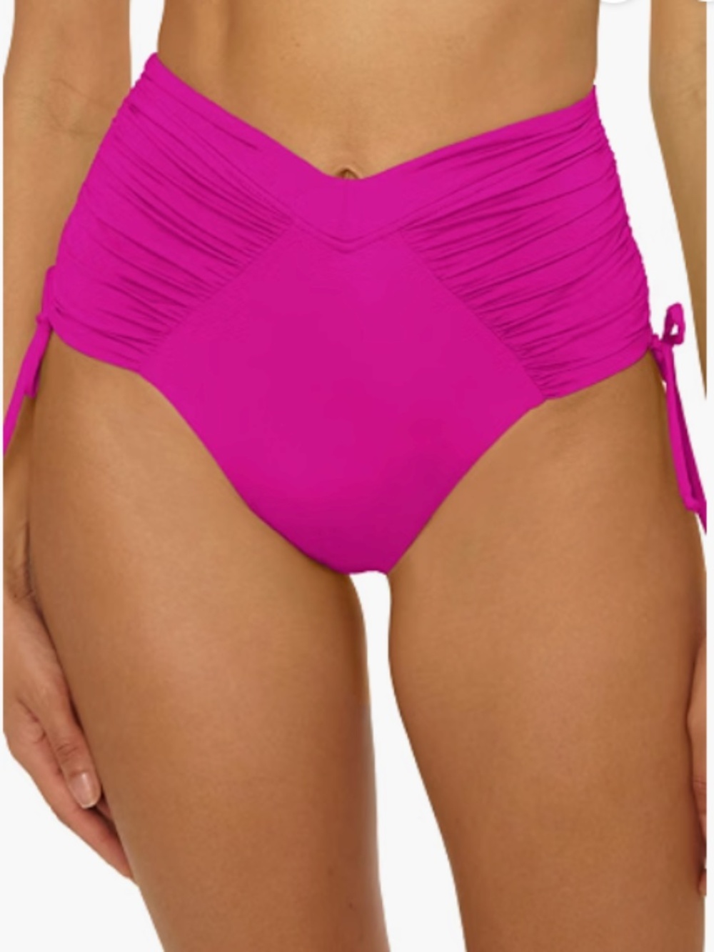 BECCA Women's Color Code High Waist Bikini Swimsuit Cheeky Coverage Size M 12761